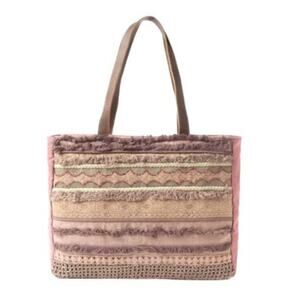 NWT Boutique Boho Desert Lace & Fringe Weekender Bag by Myra